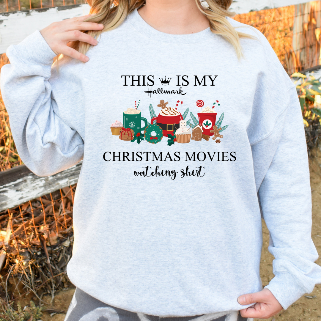 This Is My Hallmark Christmas Movie Watching Shirt Family Matching sweatshirt
