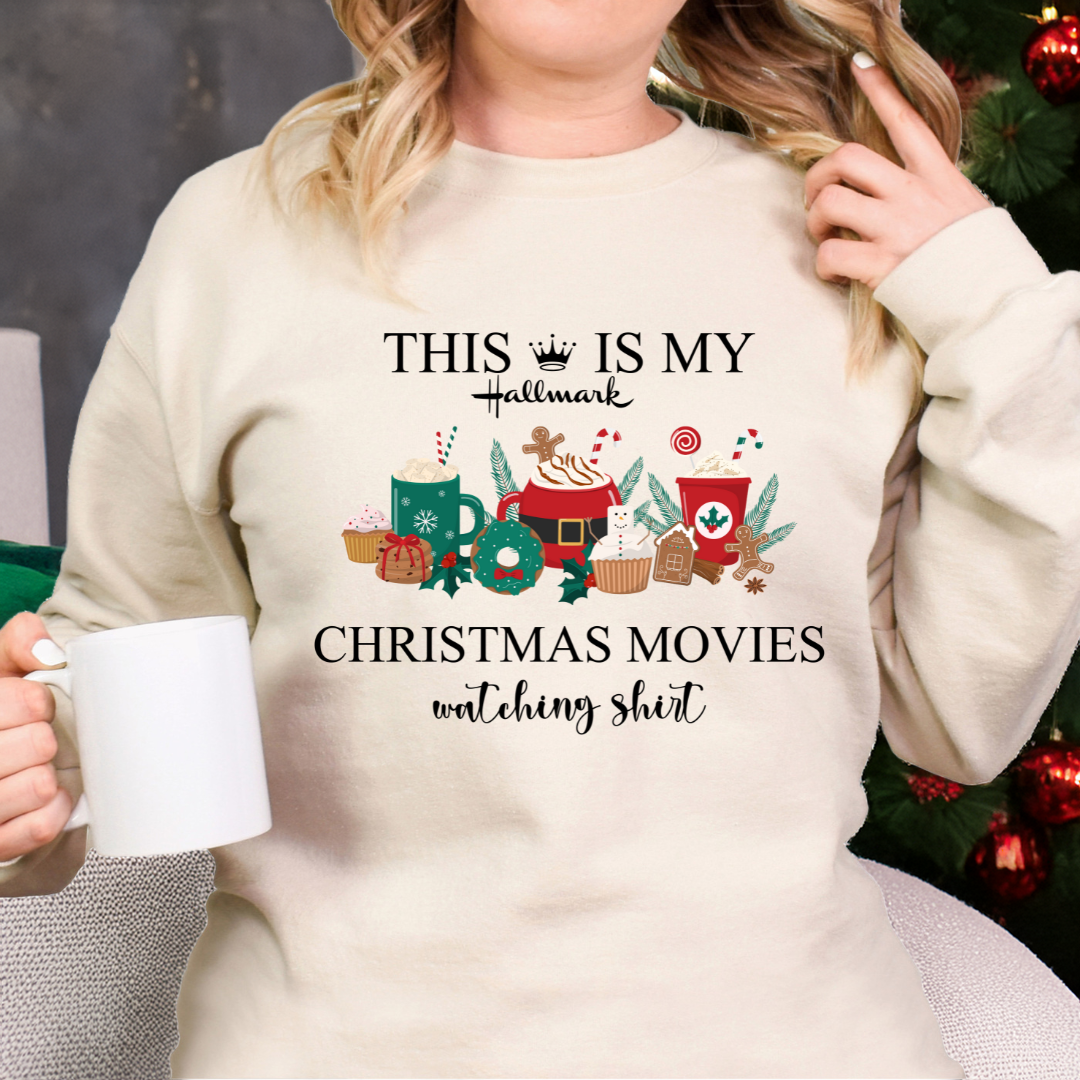 This Is My Hallmark Christmas Movie Watching Shirt Family Matching sweatshirt