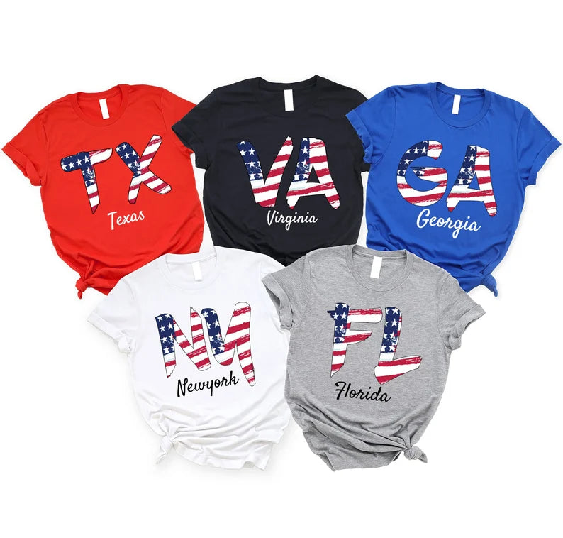 USA States Shirt | All 50 States, 4th of July Gift, Independence Day Tee