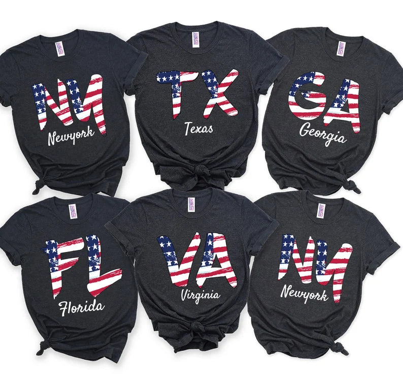 USA States Shirt | All 50 States, 4th of July Gift, Independence Day Tee