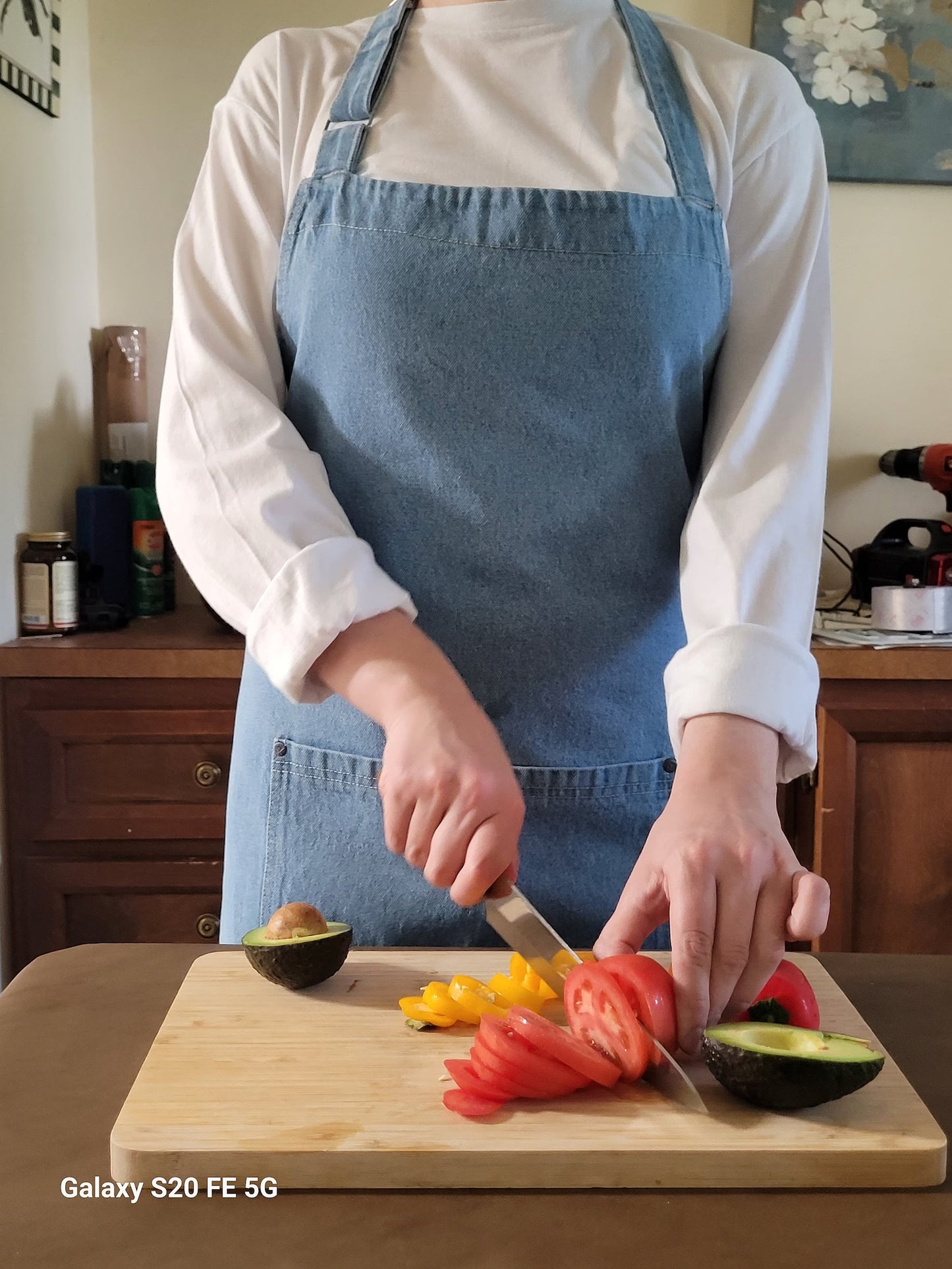 Personalized Denim Apron with Pockets