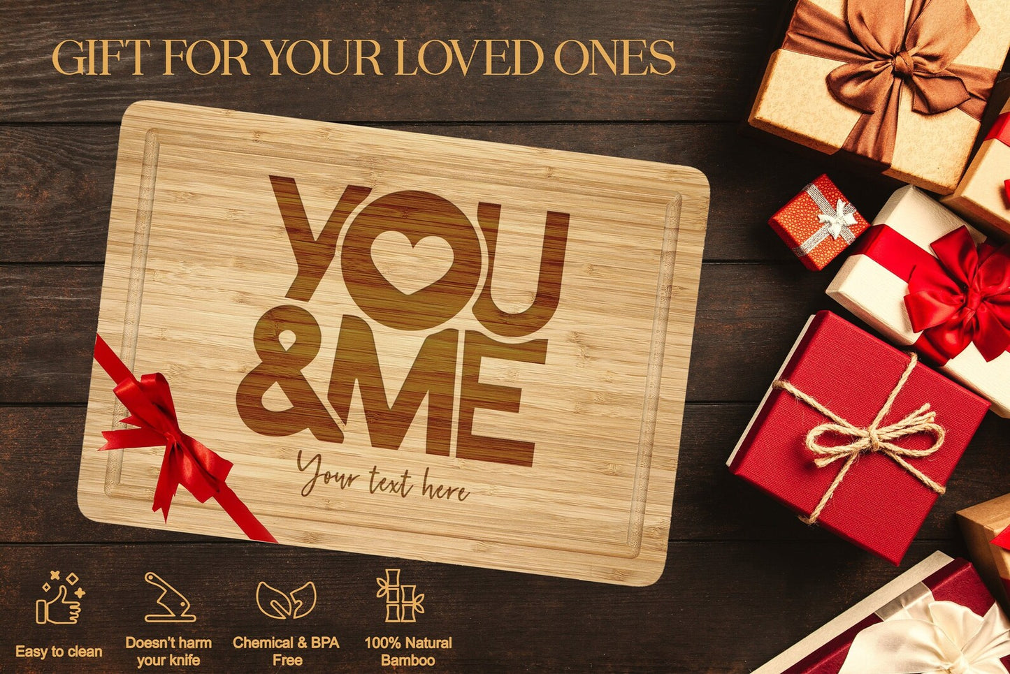 You & Me Personalized Cutting Board