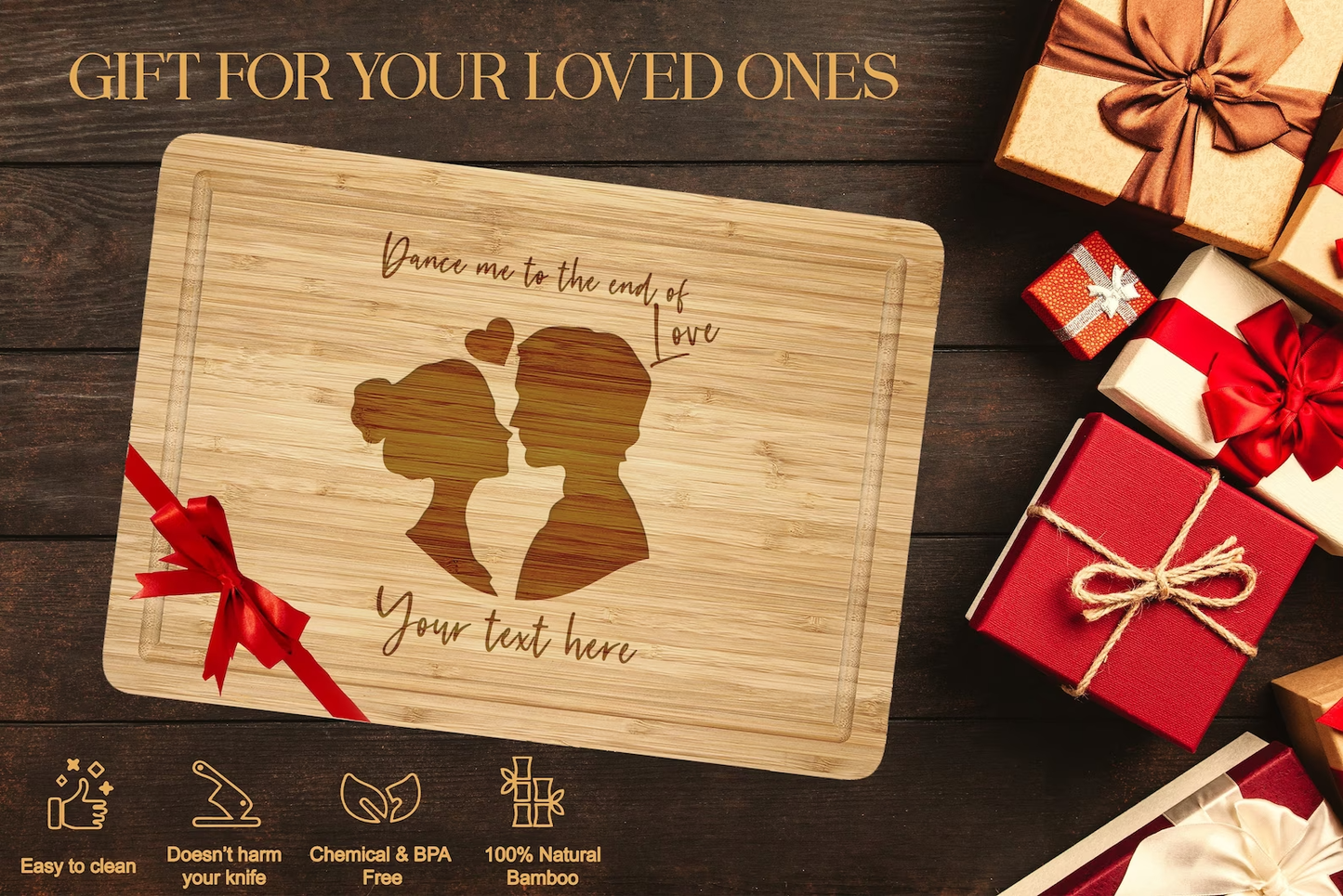 Dance Me to The End of Love Cutting Board Gift