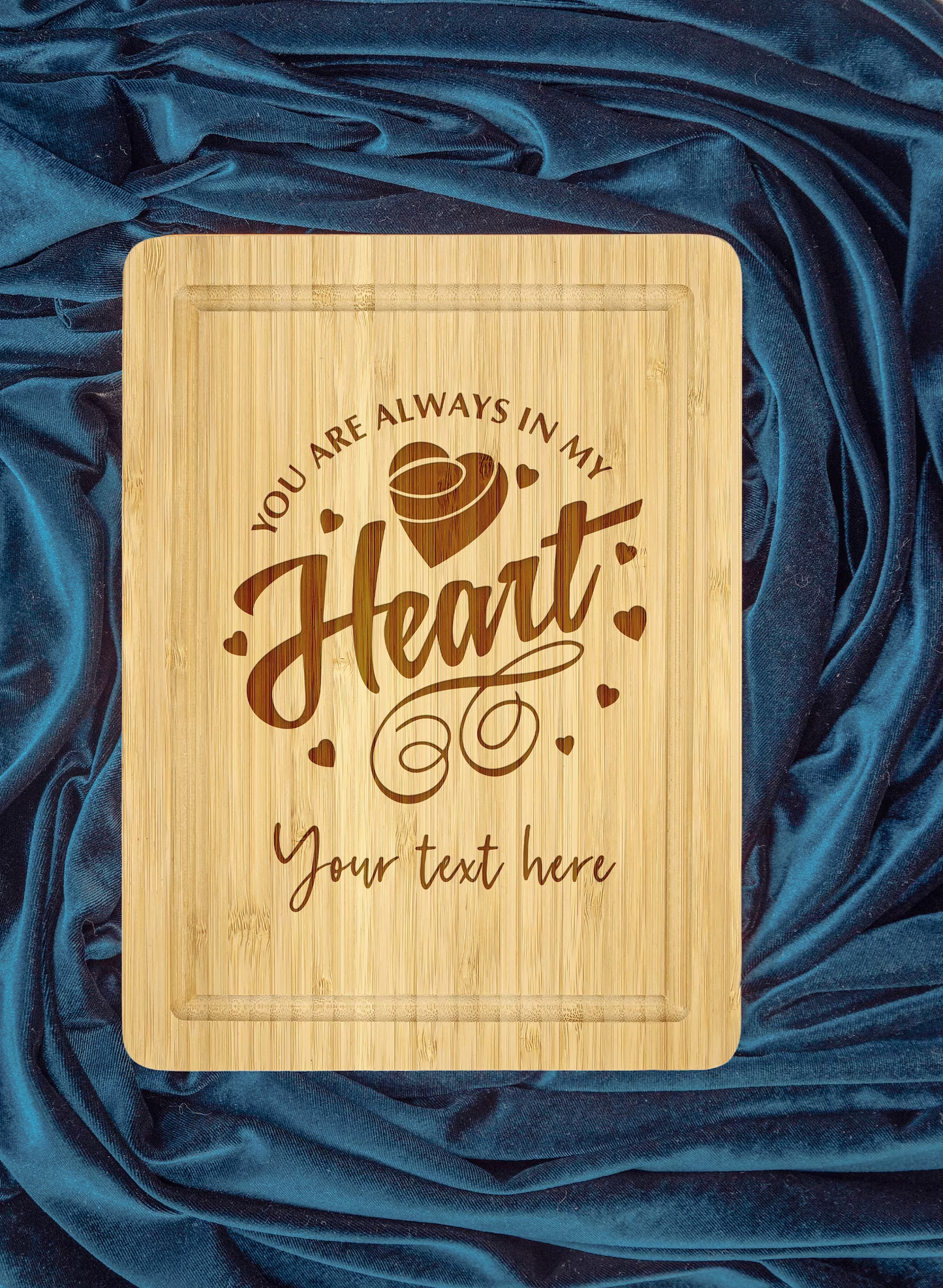 You Are Always in My Heart Personalized Cutting Board
