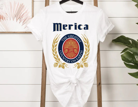 Merica 4th Of July Shirt, The Greatest Country of Earth Shirt, Patriot Shirt, Independence Day Beer Shirt, Funny Dad Shirt, Dad Gift Shirt