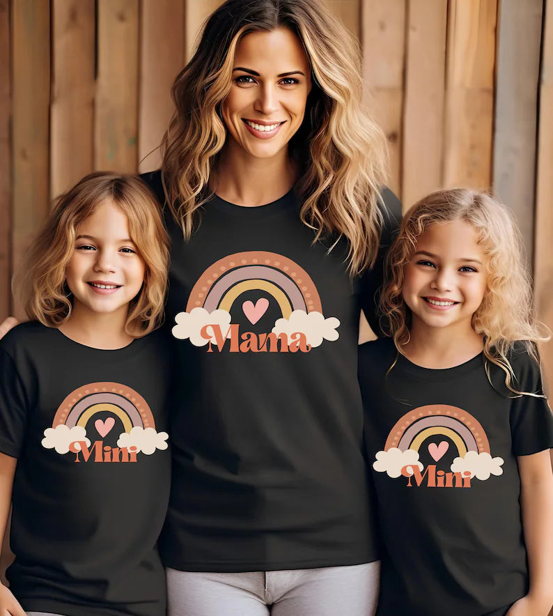 Mama & Mini Rainbow Delight Matching Shirts
