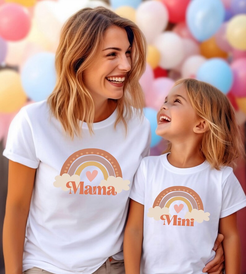 Mama & Mini Rainbow Delight Matching Shirts