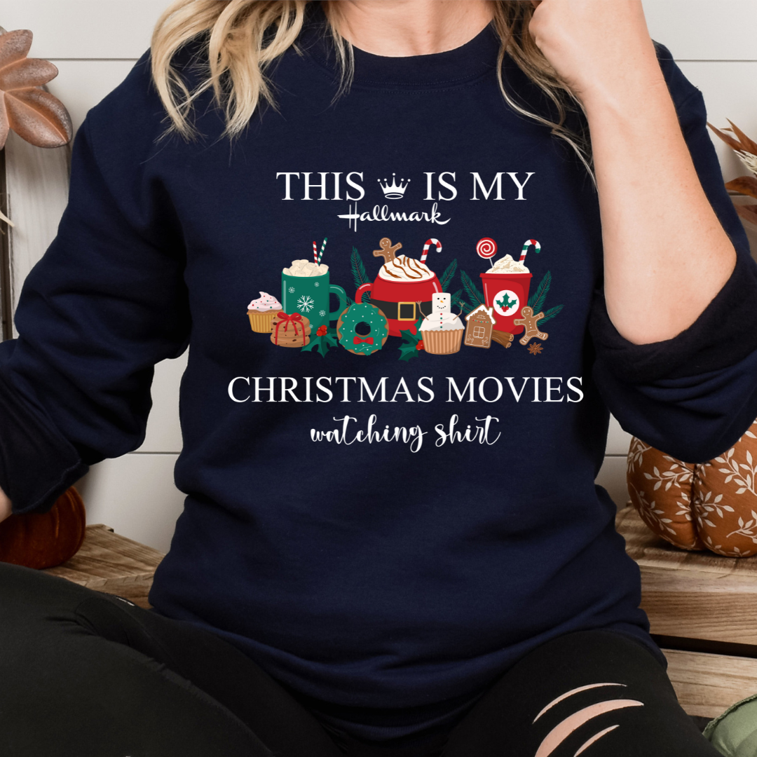 This Is My Hallmark Christmas Movie Watching Shirt Family Matching sweatshirt