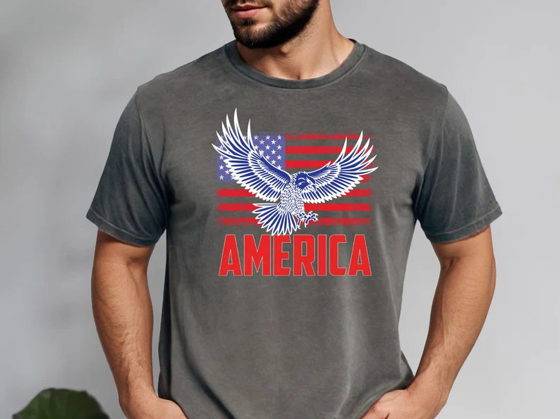 American Eagle Shirt, 4th of July Eagle Shirt, Independence Day Gift, 4th of July Comfort Colors Tees, Gift For American, Memorial Day Gift