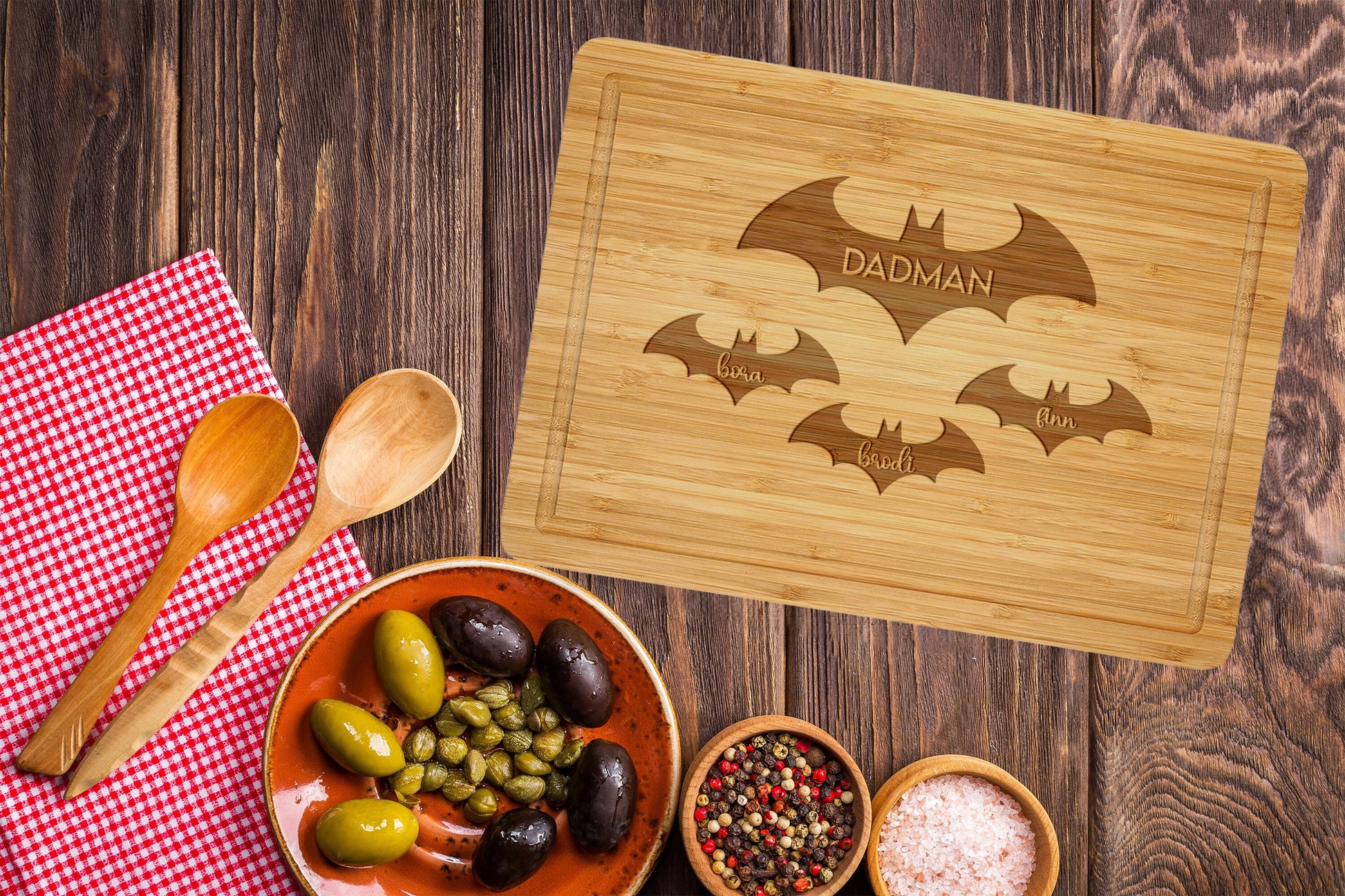 Bat Family Cheese Board