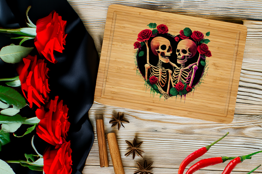 Skeleton Love Cutting Board – Halloween Sublimation Edition