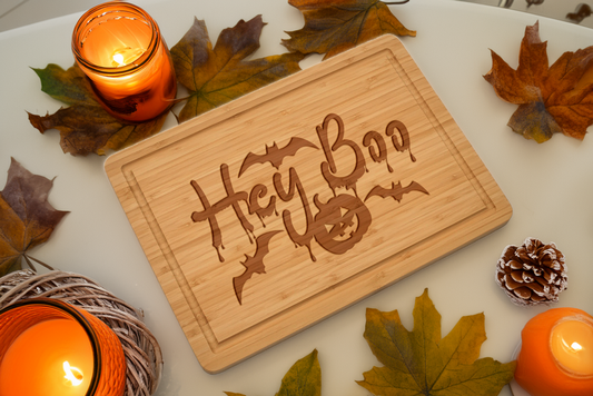 Hey Boo Engraved Cutting Board