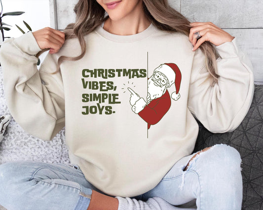 Christmas Vibes Simple Joys Sweatshirt