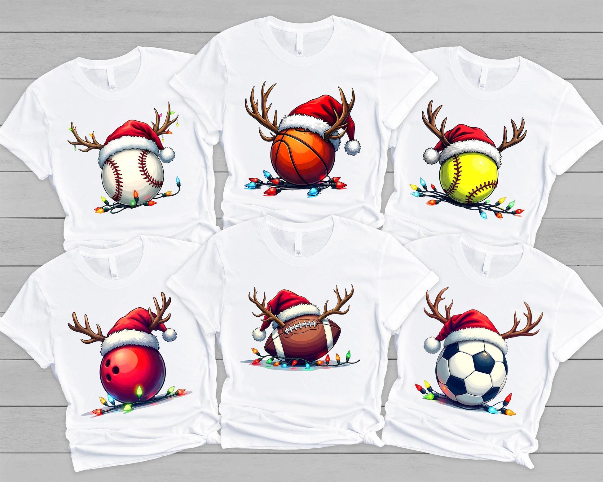 Christmas Sports Ball Shirt.