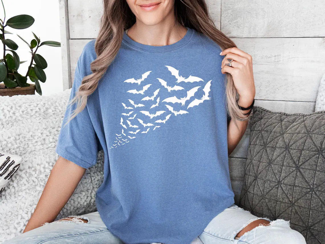 Comfort Colors Halloween Bats Shirt