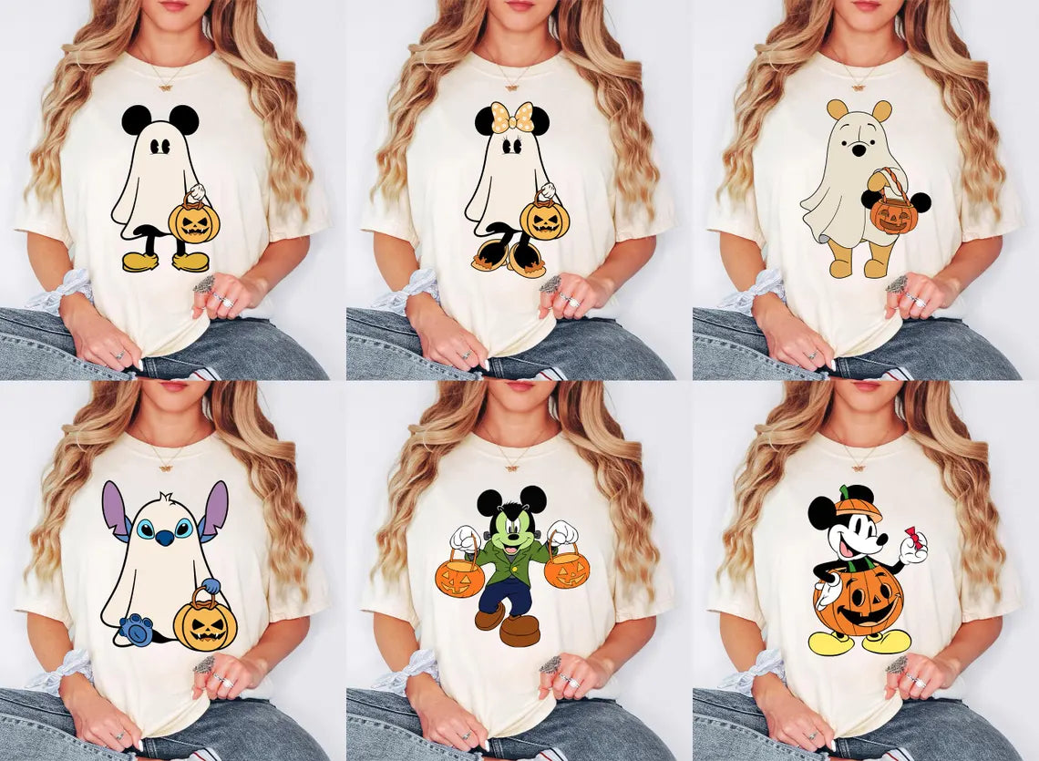 Comfort Colors Mickey & Minnie Halloween Couple Shirts