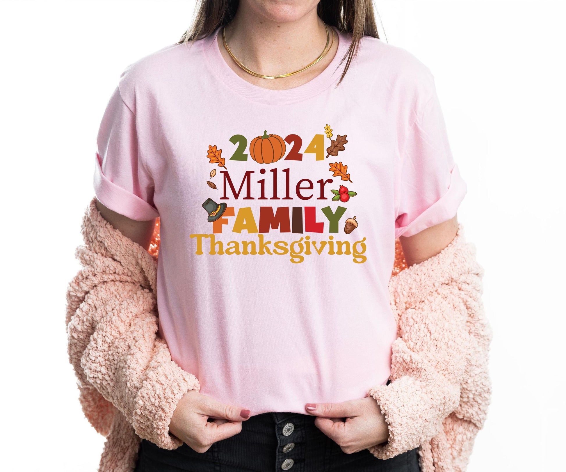 Custom Family Name Thanksgiving Shirts, Thanksgiving Dinner Shirt, Comfort Colors Pumpkin Family Shirt, Matching Thanksgiving Shirts