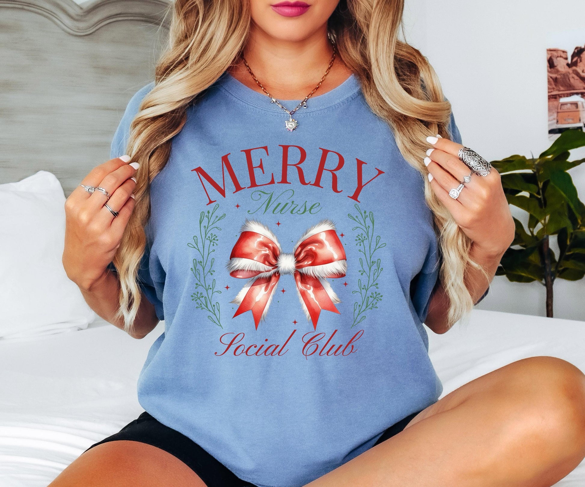 Comfort Colors Xmas Nurse Shirt