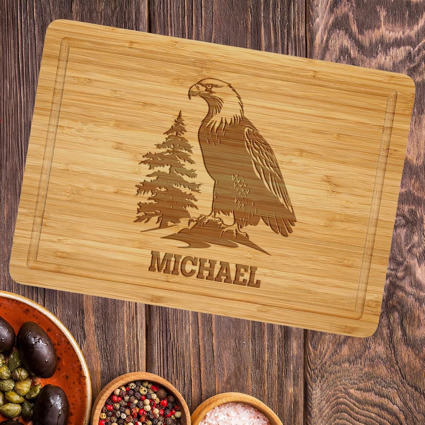 Personalized Gifts for American Patriot Dad, Custom US Soldiers Kitchen Cutting Board, Husband Gifts for Anniversary, Memorial Day, Veterans Day