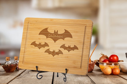 DadMan and Kids Cutting Board