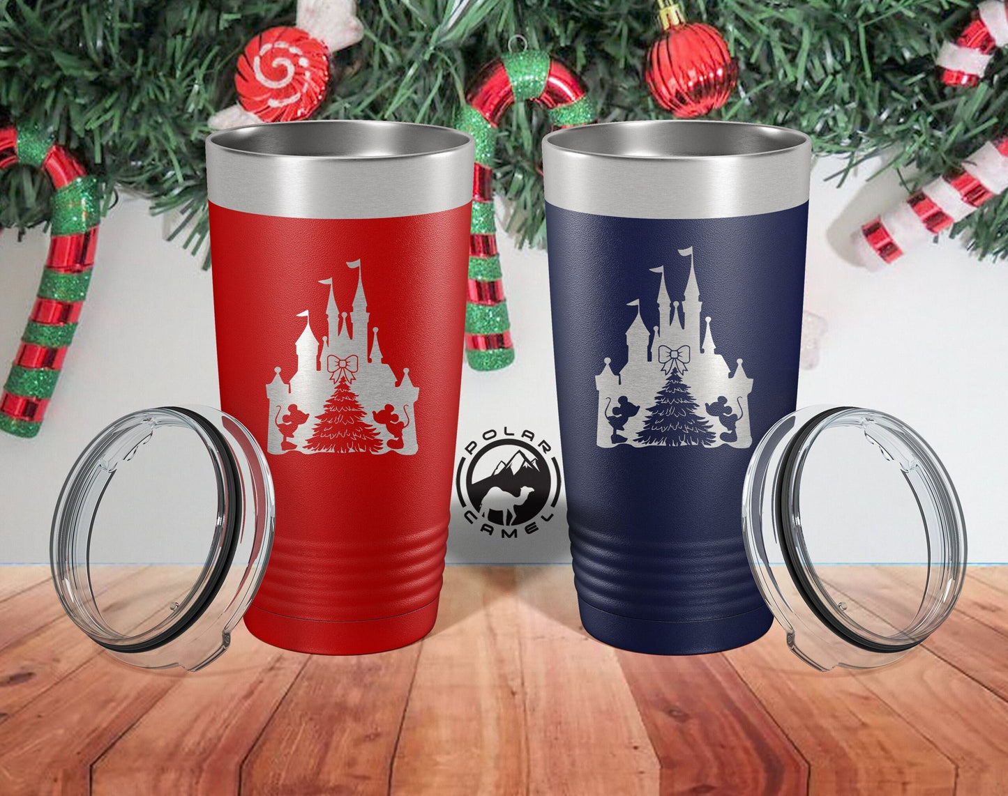 Mickey Mouse Castle Christmas Tumbler, Custom Christmas Tumbler, Disney Gifts For Christmas, Disney Water Bottle, Girl Christmas Gift