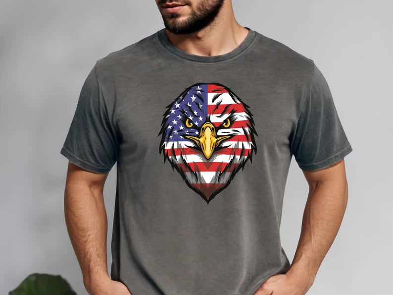 American Eagle Shirt, 4th of July Comfort Colors Shirt, Eagle American Flag Tees, Independence Day Tee, Gift For American, Memorial Day Gift