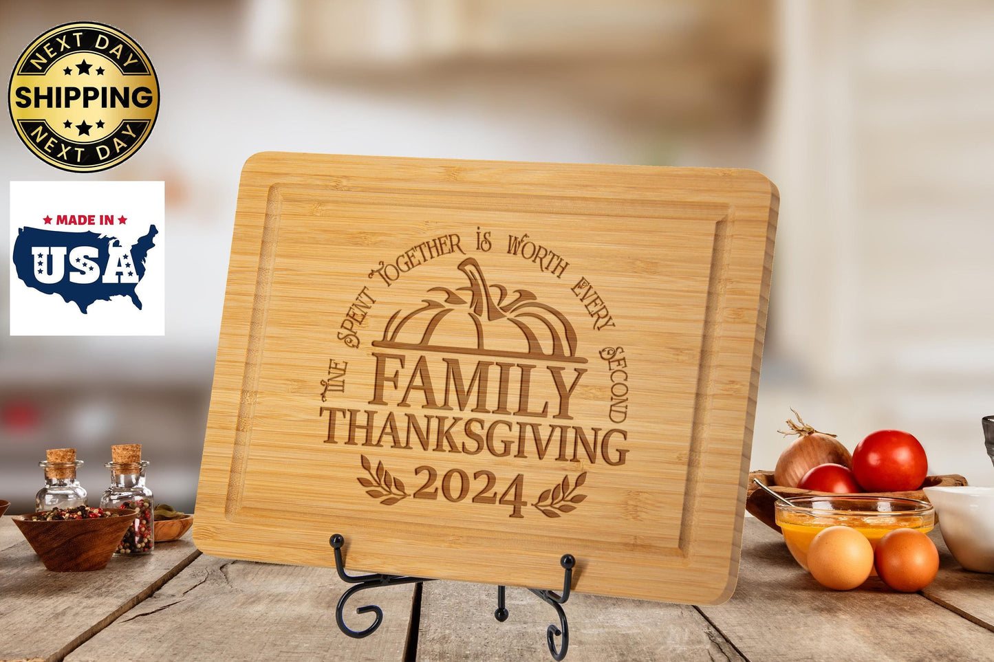 Family Thanksgiving 2024 Cutting Board, Thanksgiving Gift For Family.