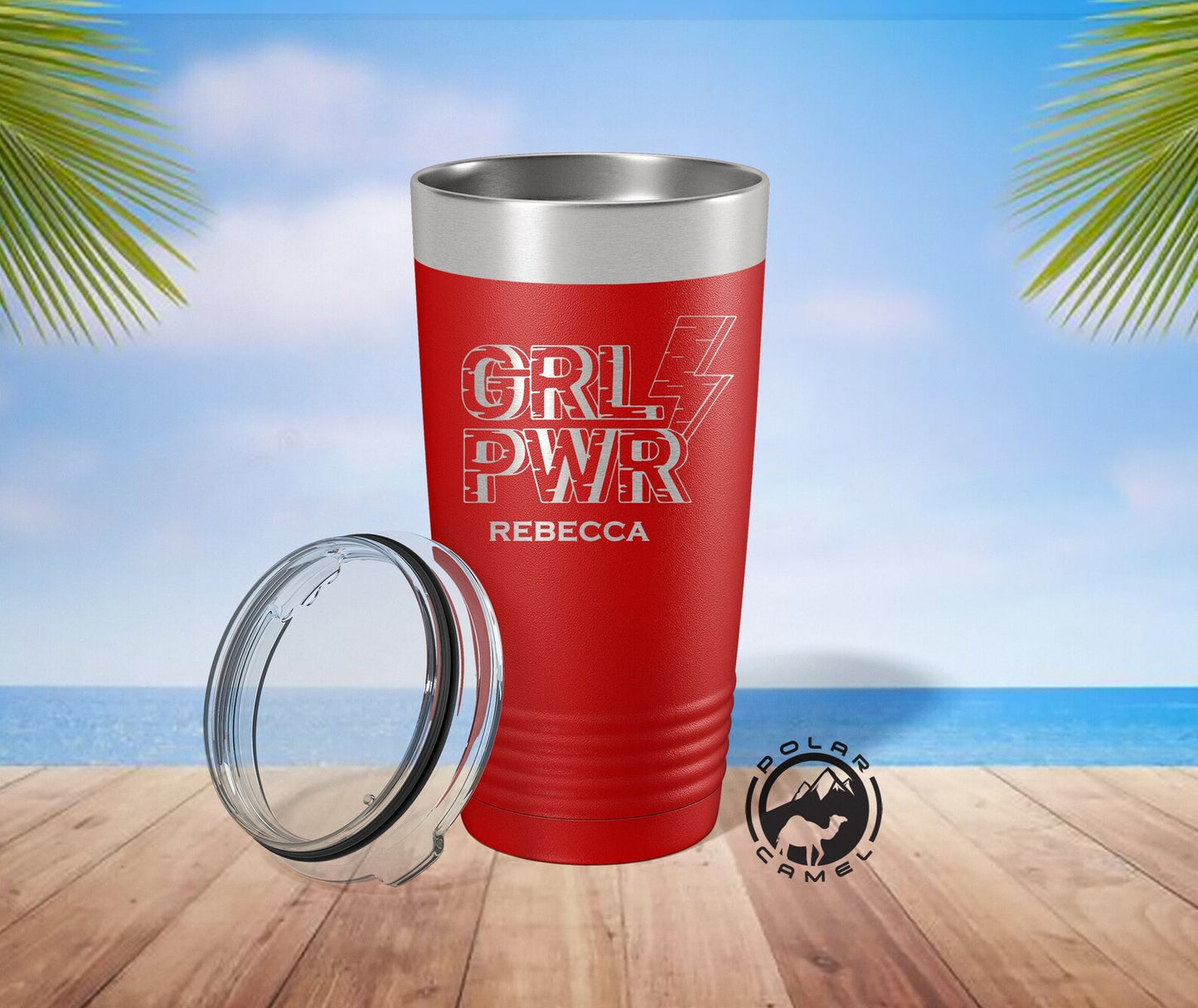 GRL PWR travel mug