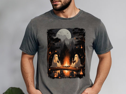 Ghost campfire reading shirt