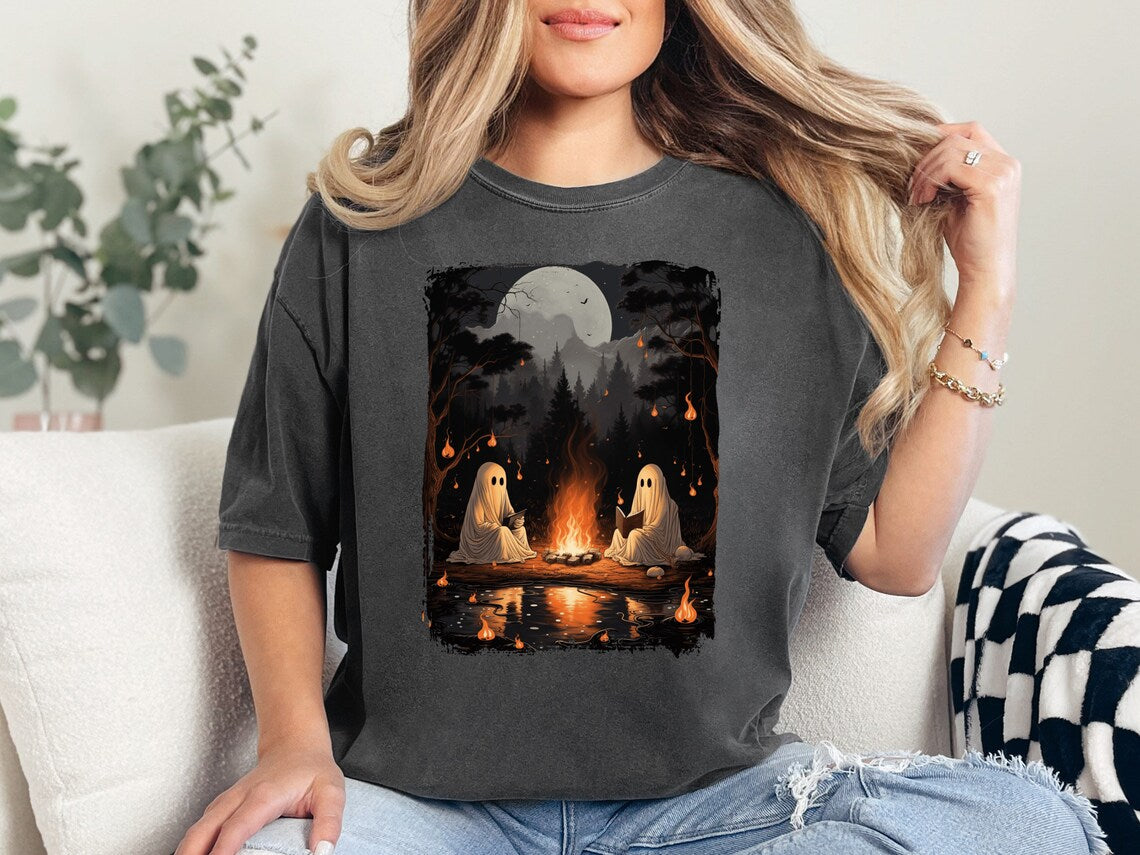 Ghosts Reading Books Tee