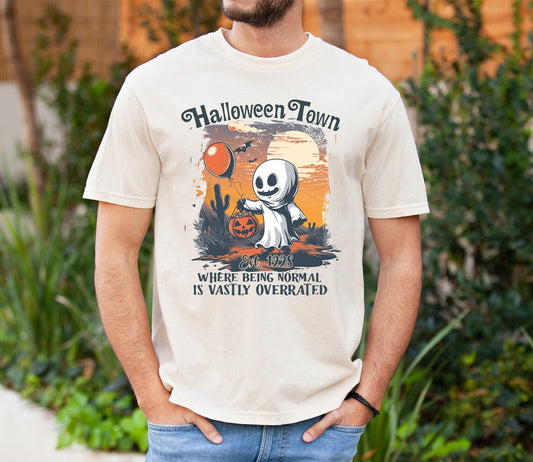 Halloween Town Ghost T-Shirt - Cute Spooky Season Tee, Unisex Halloween Shirt