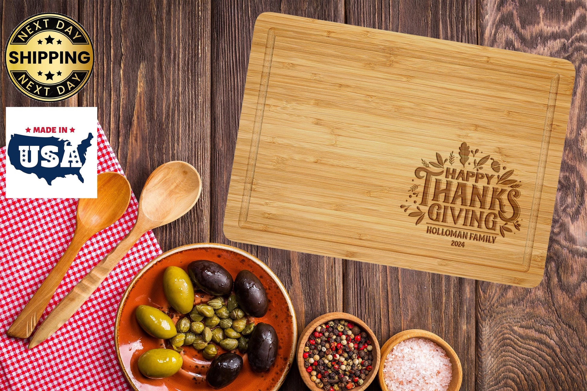 Happy Thanksgiving Serving Board