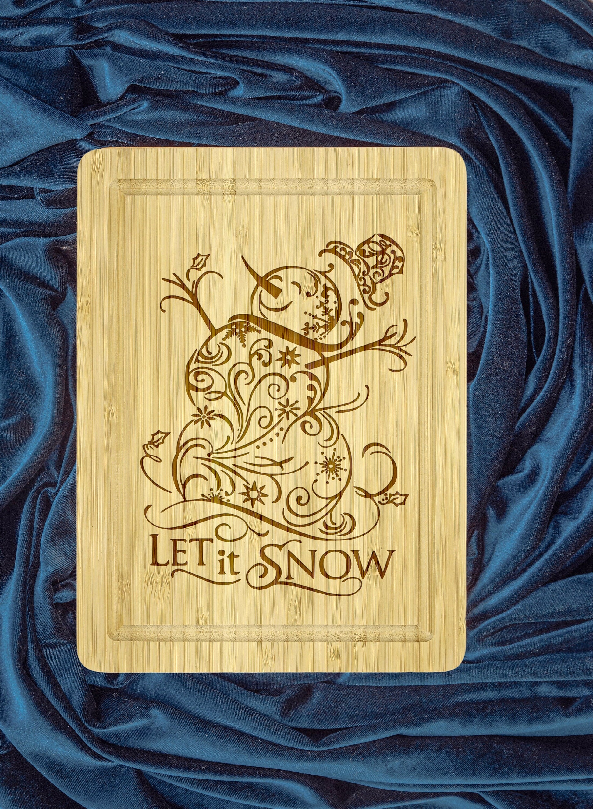 Let It Snow cutting board