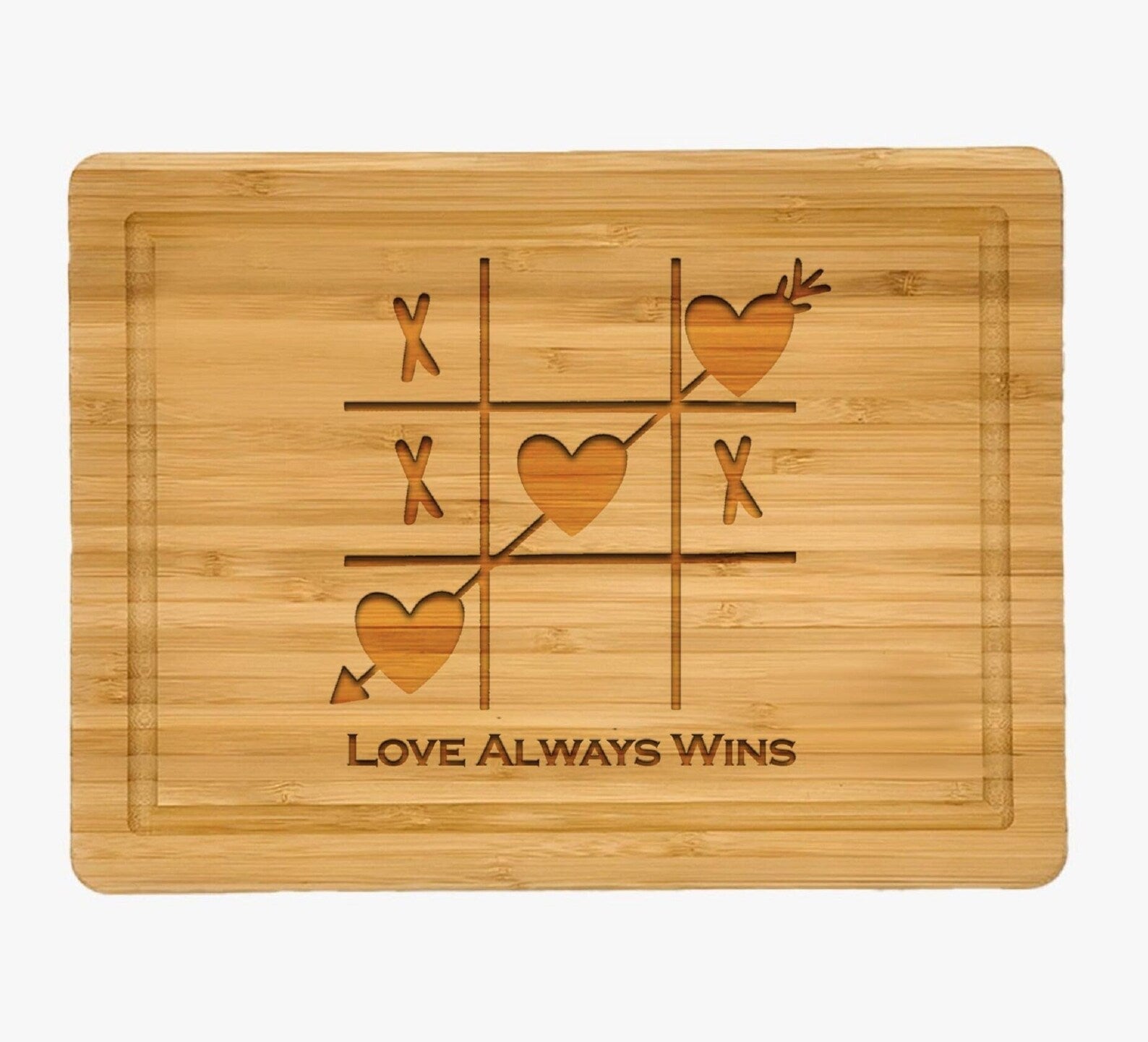 Love Always Wins Cutting Board, Gift for couples, Gift For Lovers, Custom Anniversary Gifts, Wedding or Engagement Board, Valentine Gift