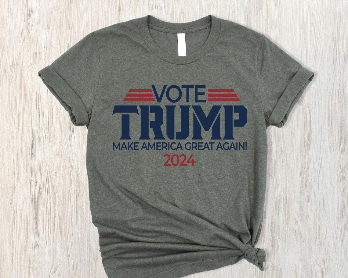 Vote Trump 2024 T-Shirt - Make America Great Again - Patriotic Election Tee