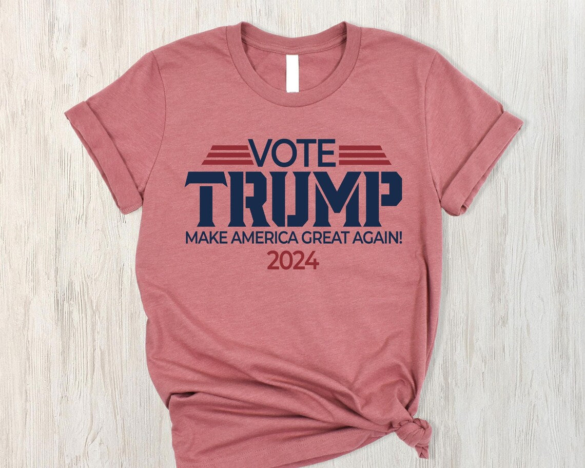 Vote Trump 2024 T-Shirt - Make America Great Again - Patriotic Election Tee