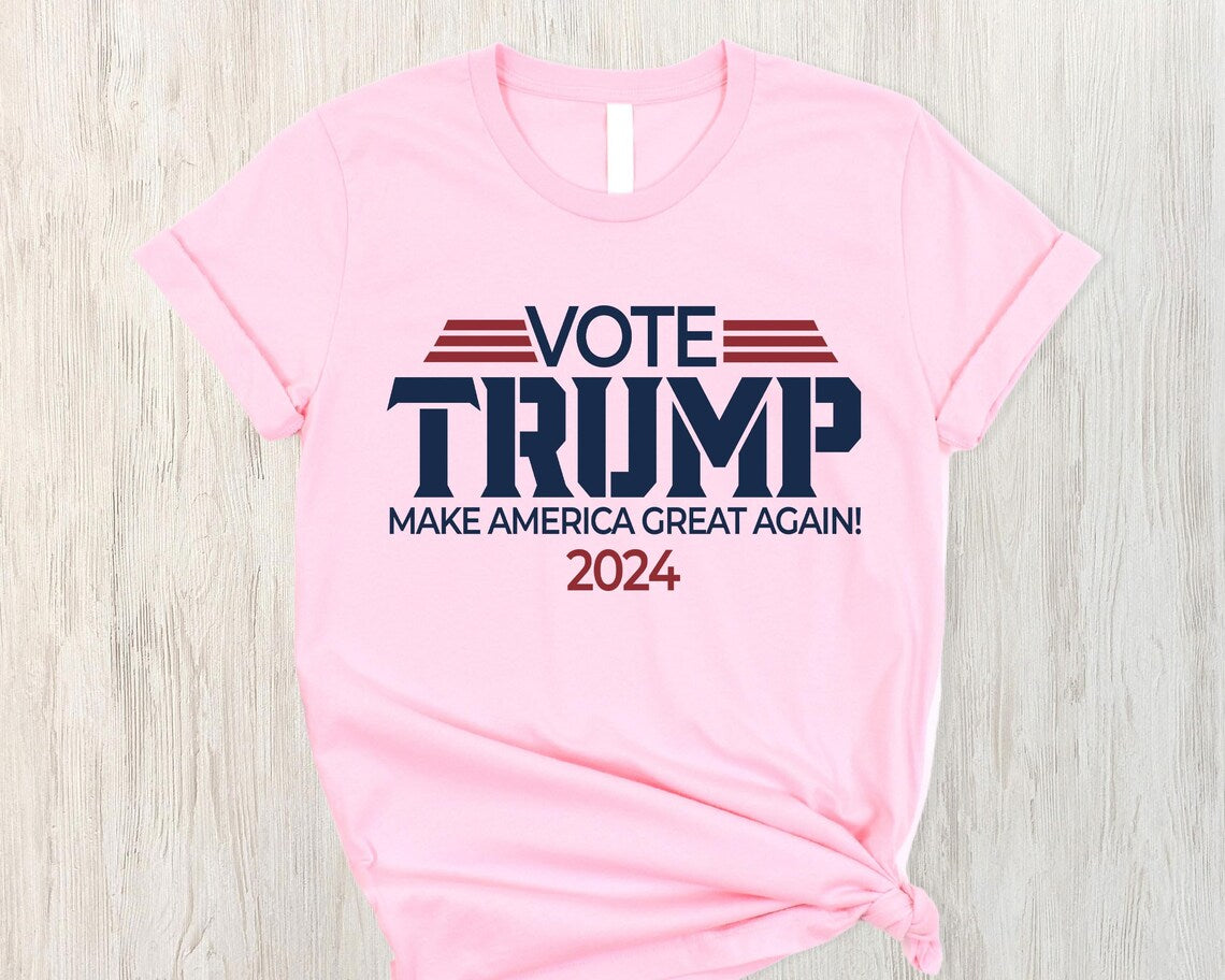 Vote Trump 2024 T-Shirt - Make America Great Again - Patriotic Election Tee