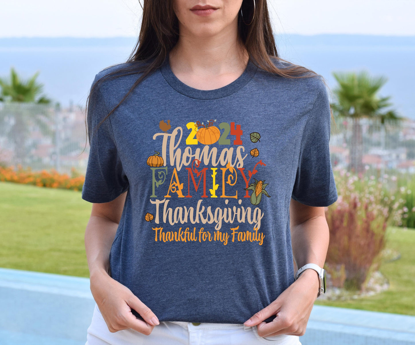 Custom Family Name Thanksgiving Shirts, Comfort Colors Pumpkin Family Shirt, Thanksgiving Dinner Shirt, Matching Thanksgiving Tees, Fall Tee