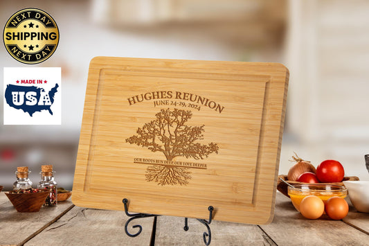 Our Roots Run Deep Our Love Deeper, Family Tree Cutting Board, Thanksgiving Gift For Family, Unique Gift For Family, Parent Christmas Gift.