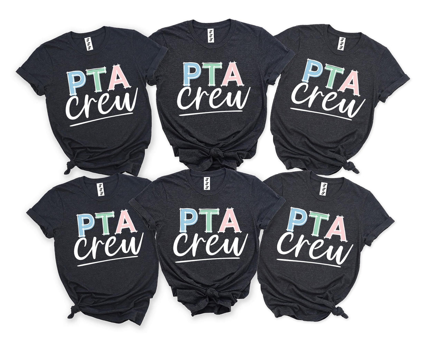 PTA Crew Shirts, Parent Teacher Organization Association Shirt, School Spirit Tees, Gift For School Crew, School Volunteer Shirt, PTA Shirt