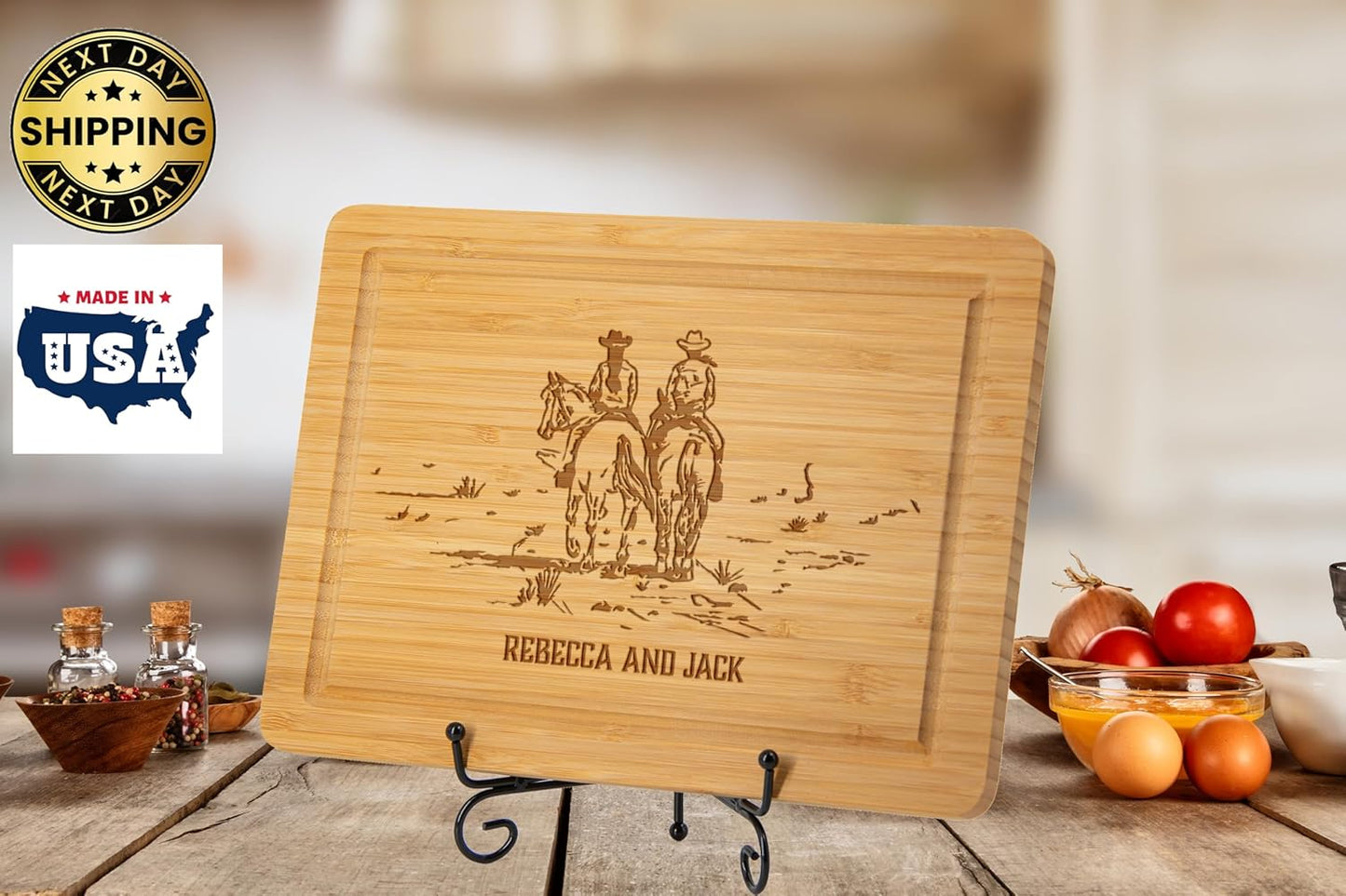 Personalized Cowboy Cutting Board