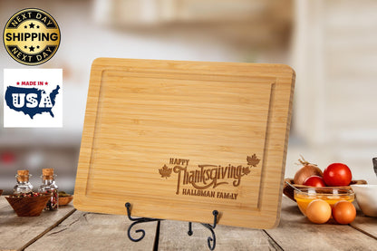 Personalized Happy Thanksgiving Serving Board