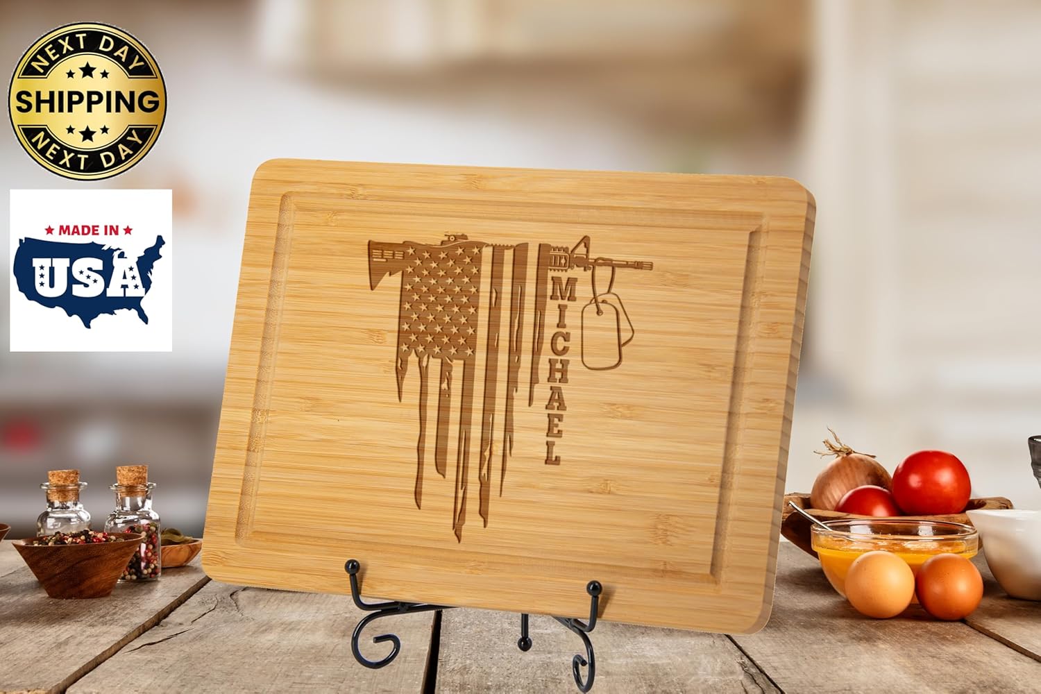 Custom Artwork on sale Personalized Bamboo Cutting Board Wedding Present