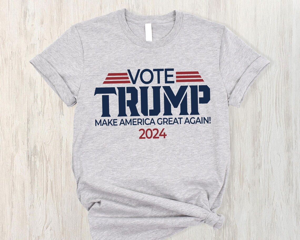 Vote Trump 2024 T-Shirt - Make America Great Again - Patriotic Election Tee