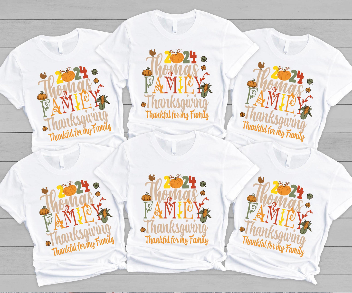 Custom Family Name Thanksgiving Shirts.