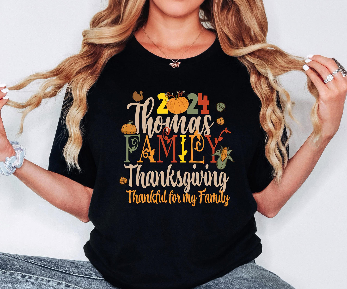 Custom Family Name Thanksgiving Shirts, Comfort Colors Pumpkin Family Shirt, Thanksgiving Dinner Shirt, Matching Thanksgiving Tees, Fall Tee