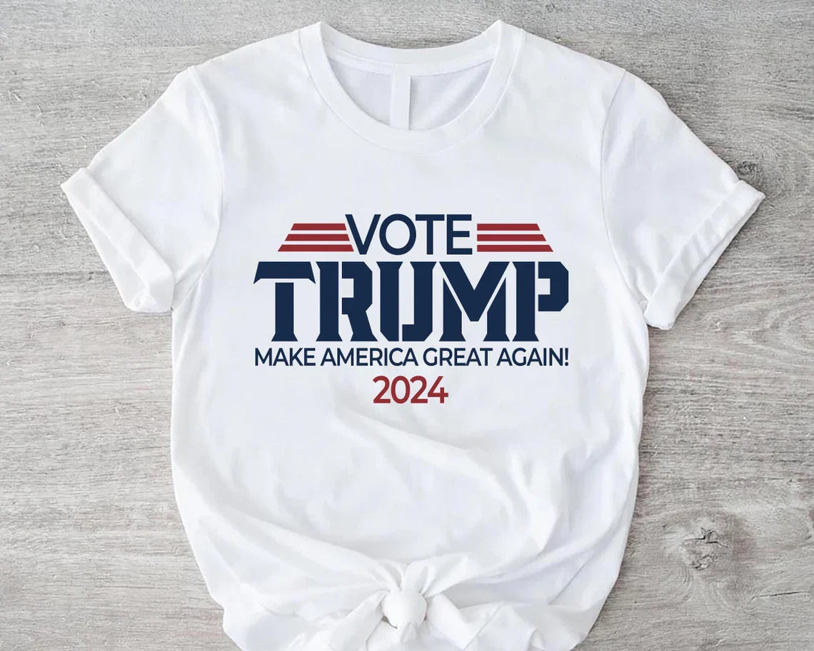 Vote Trump 2024 T-Shirt - Make America Great Again - Patriotic Election Tee