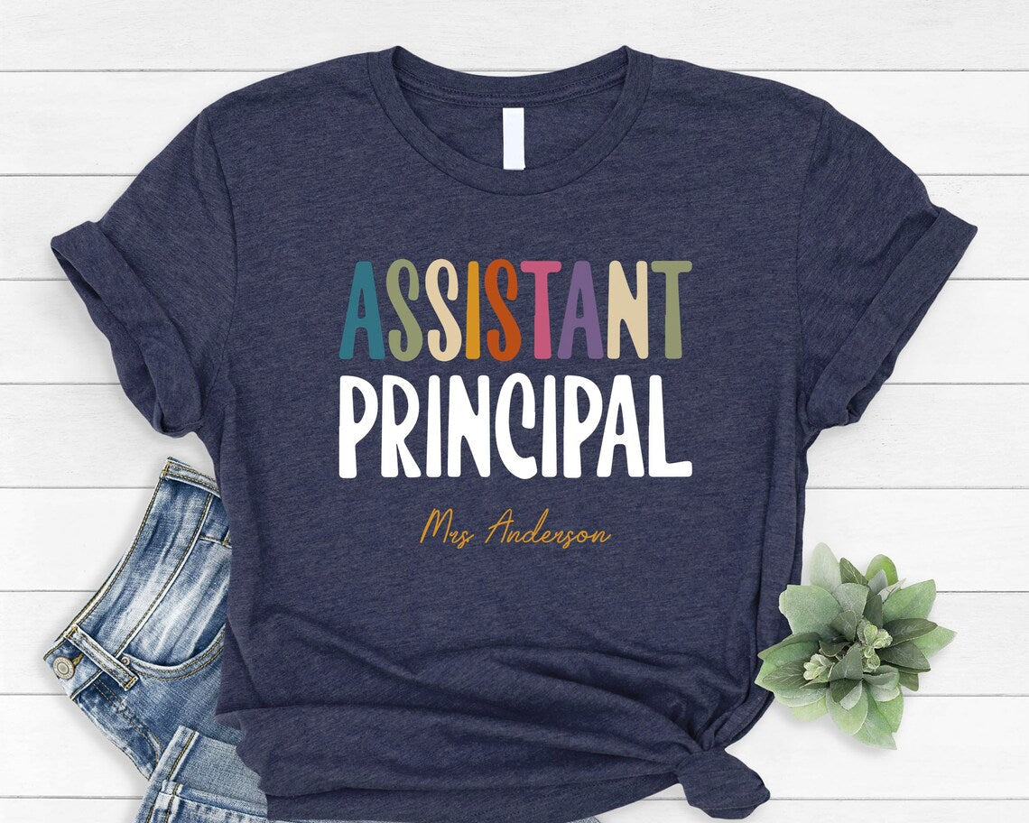 Custom School Staff T-Shirts - Principal, Asst. Principal, Counselor, Nurse.