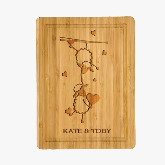 Engraved Cutting Board with Romantic Design