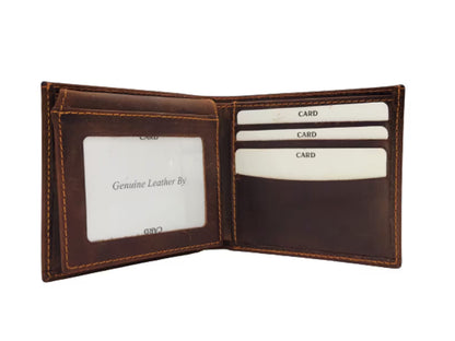 Personalized Christmas Deer Wallet: Engraved Leather Gifts for Men